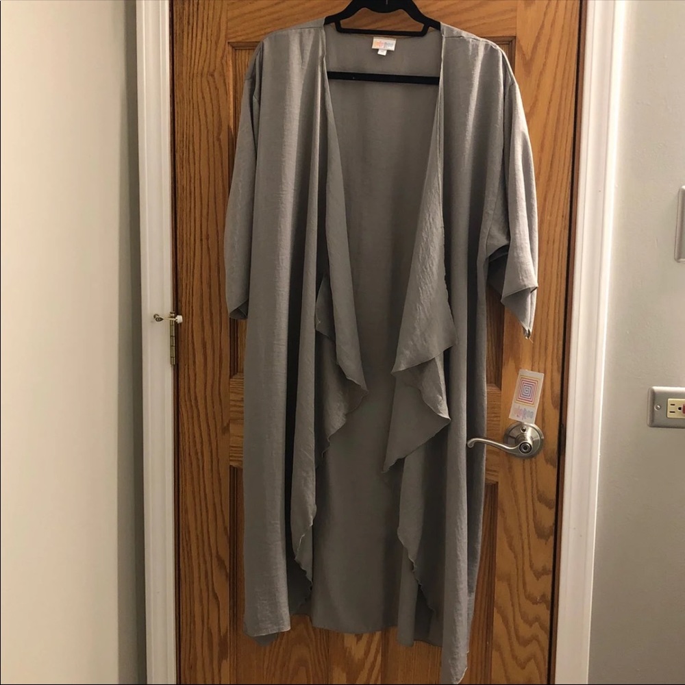 Lularoe satiny gray taupe Shirley